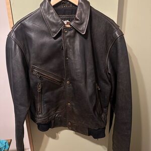 Harley-Davidson Brown Leather Bomber Jacket